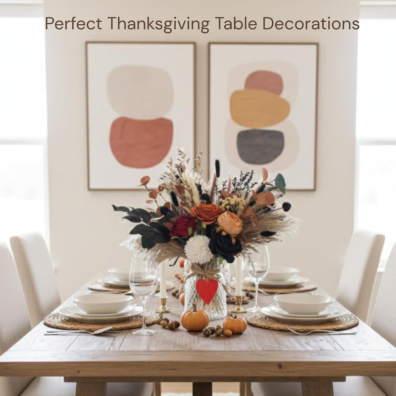 Thanksgiving Fall Centerpiece Table Decor for Home Dining Coffee Table2