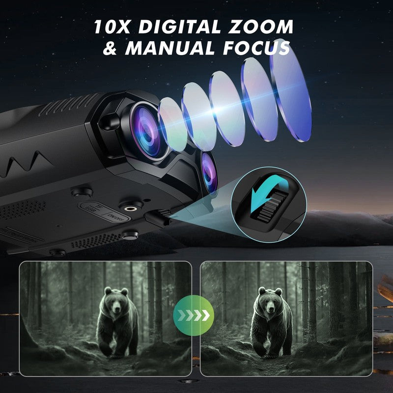 Night Vision Binoculars 9 Level IR, 10X Zoom, 3.5" HD Screen + 32GB Card5