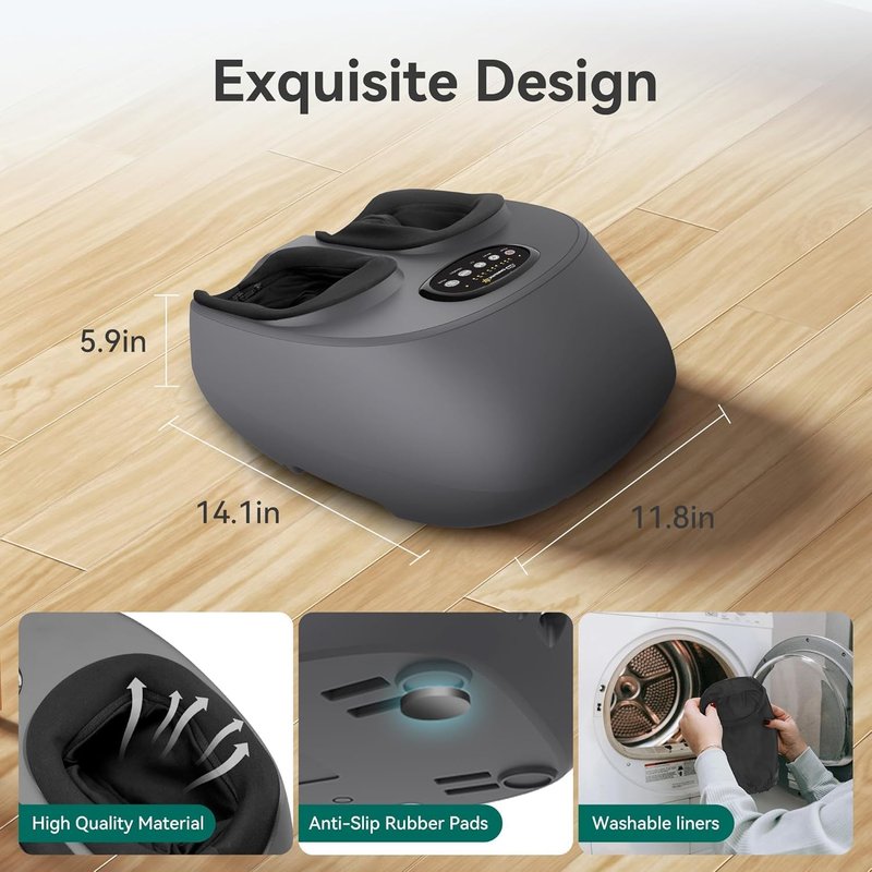Shiatsu Foot Massager w/ Heat Remote Kneading Compression Size 134