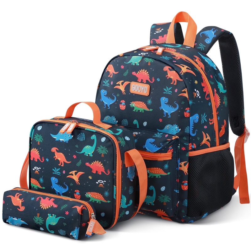 Kids Backpack for Boys, Dinosaur Waterproof Toddler Bookbag for Kids School Back0