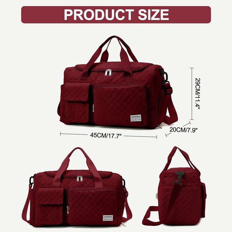 Travel Duffle Bag for Women Men, Weekender Overnight Bags Carry on Gym Bag with2