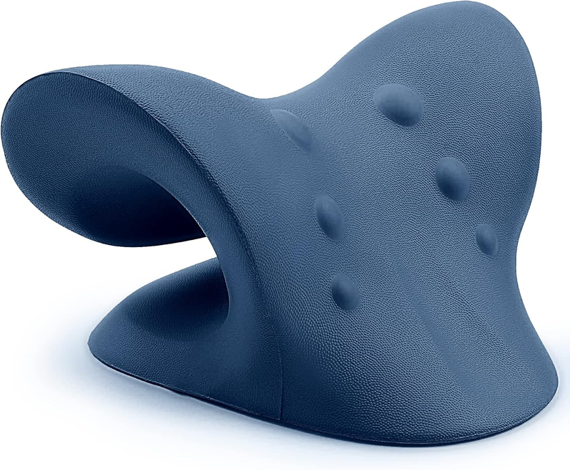 Neck Shoulder Relaxer Cervical Traction TMJ Pain Relief Dark Blue4