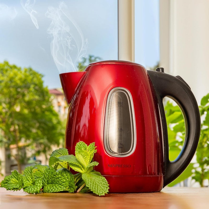 Electric Kettle 1.7L 1500W Stainless Steel Cordless Fast Boil Tea Kettle Red4