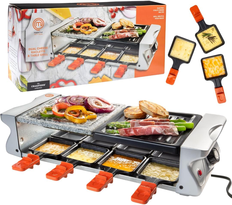 Electric Raclette Table Grill Smokeless Korean BBQ 8 Person Nonstick0