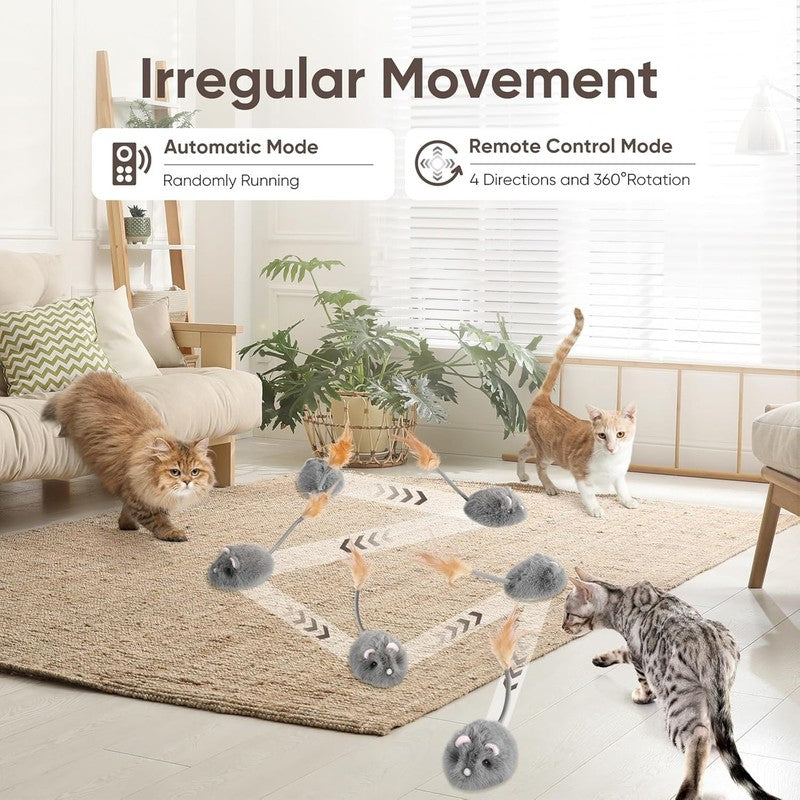 Remote Control Cat Toy Rechargeable Cat Mouse Toy Automatic Interactive Cat Toys4