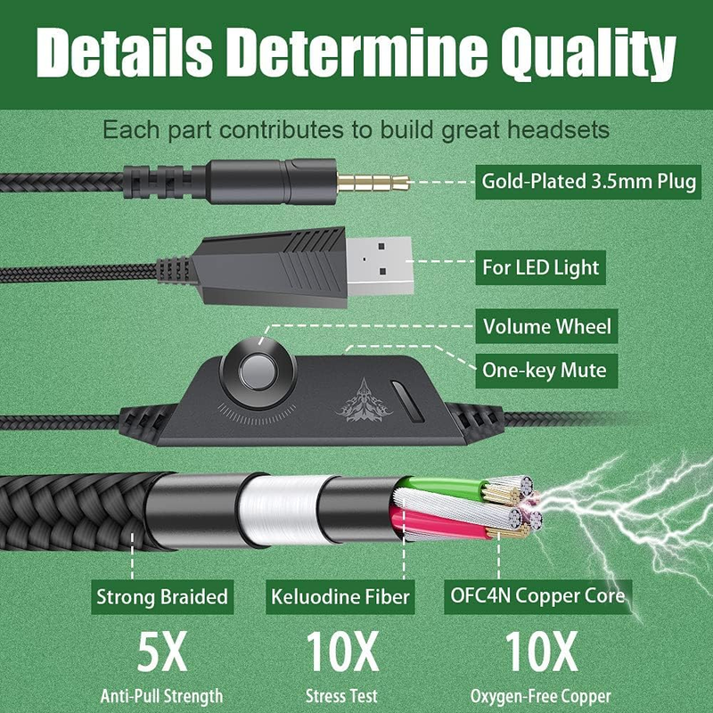 Stereo Gaming Headset for PS4 Xbox One PC Noise Cancelling Mic LED4
