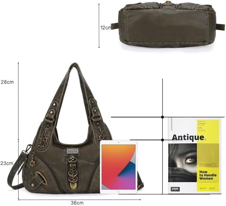Angelkiss Women’s Large Hobo Satchel Shoulder Handbag Purse2