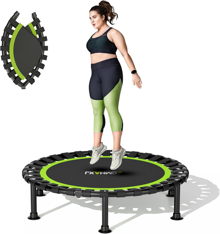 Foldable Mini Trampoline for Kids & Adults - 440Lbs Capacity Indoor Fitness0
