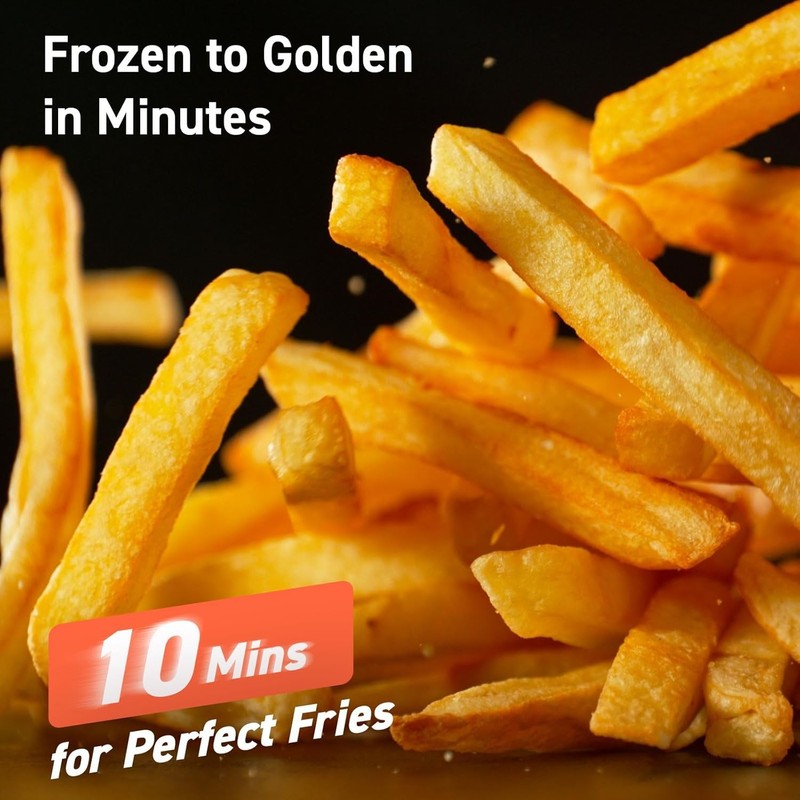 2.1 Qt Mini Air Fryer 4 in 1 Bake Roast Reheat Nonstick Quiet Red5
