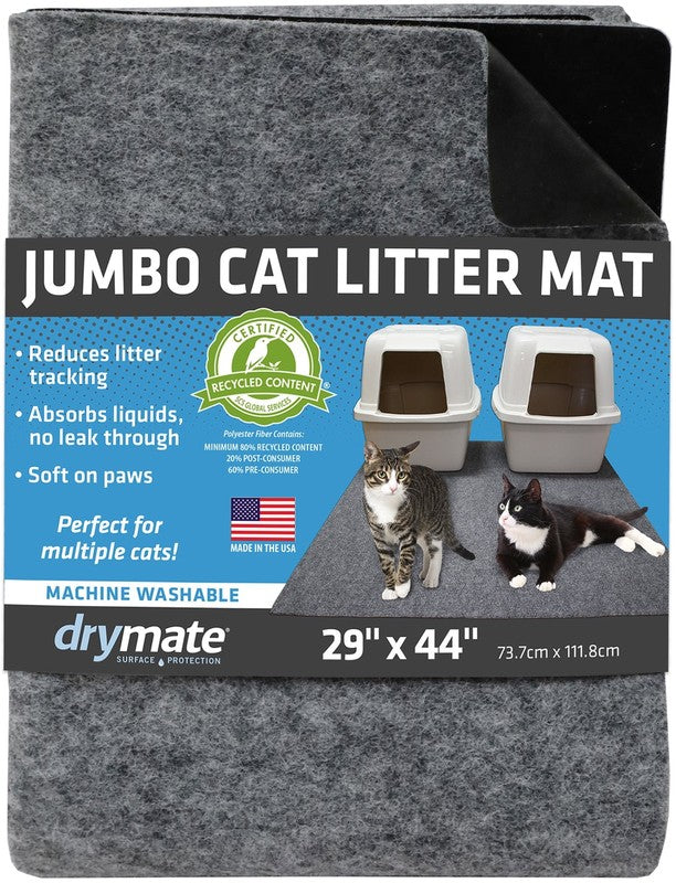 Jumbo Cat Litter Box Mat   100% Phthalate and BPA Free; Machine Washable; Soft o4