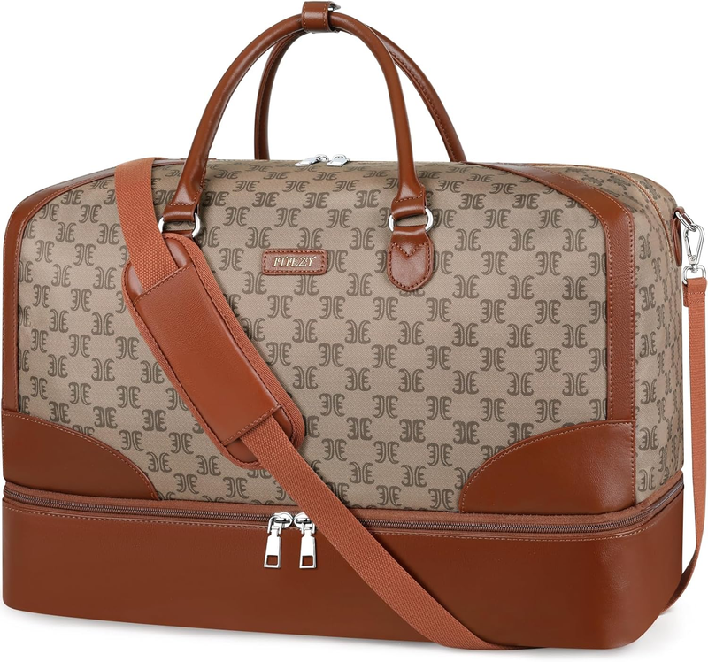 Women’s Weekender Travel Duffel Bag Carry On w/ Shoe Compartment Large Nylon Bag0