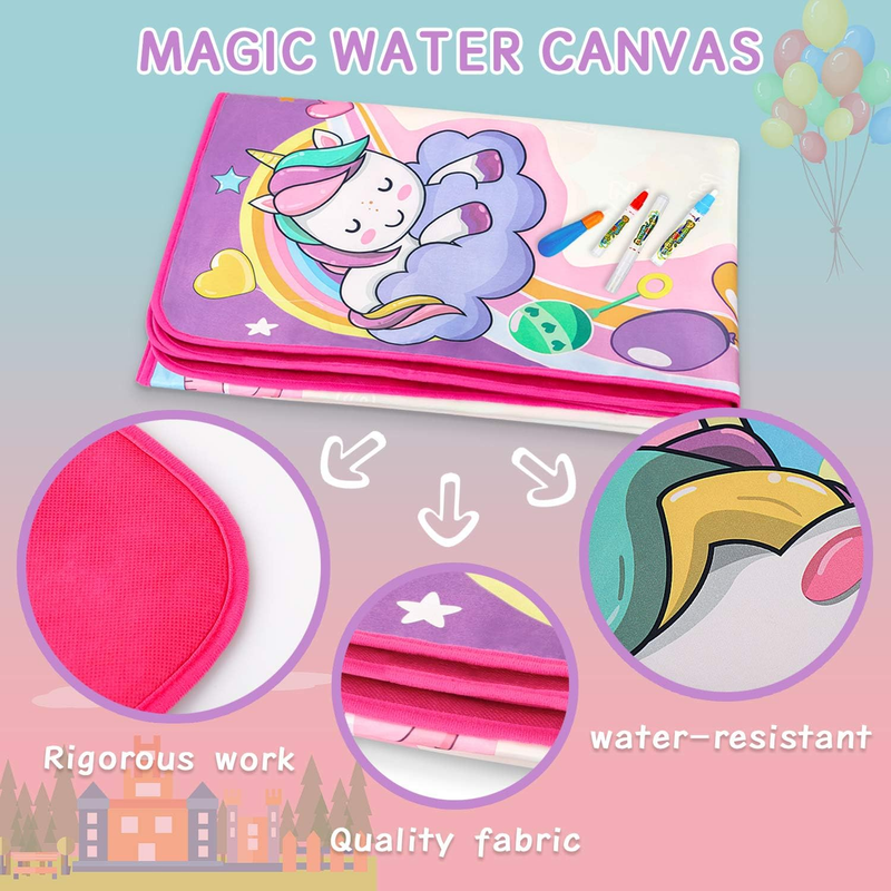 Water Doodle Mat Kids Drawing Painting Toy Magic Pen Educational Mat3