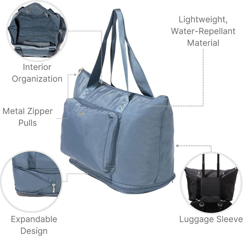 Carryall Expandable Lightweight Travel Tote 22" Packable Folding Compact Nylon W3