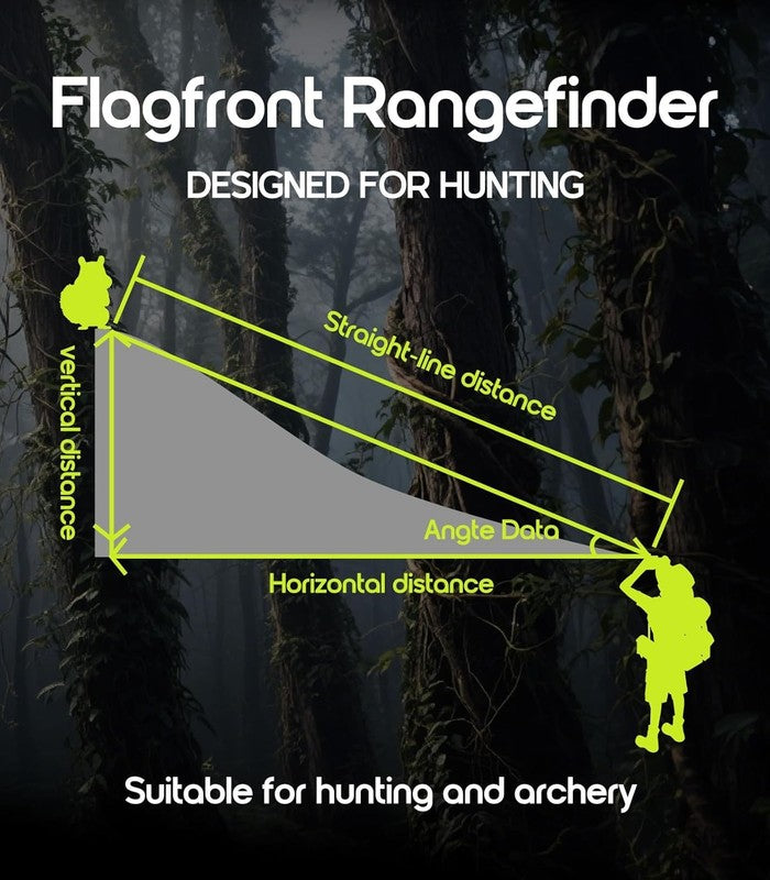 Hunting Rangefinder 1200Yds 6X Magnification Speed Angle Distance Waterproof3