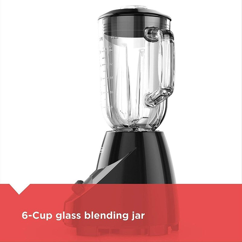 Countertop Blender with 6 Cup Glass Jar, 10 Speed Settings, Black, BL2010BG5