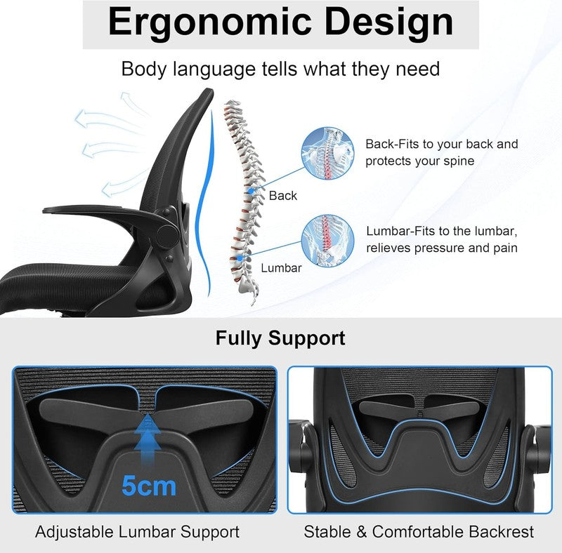 Drafting Chair Tall Office Chair with Flip Up Armrests Executive Ergonomic Compu3