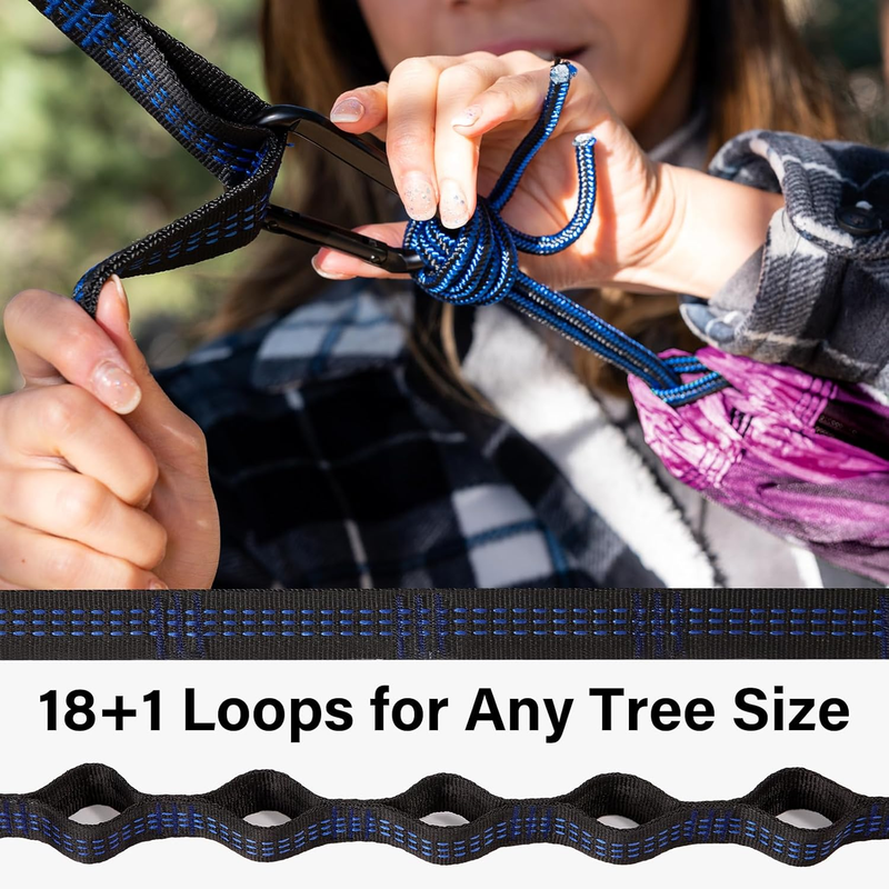 Portable Camping Hammock w/ Tree Straps & Carry Bag Outdoor Travel Hiking3