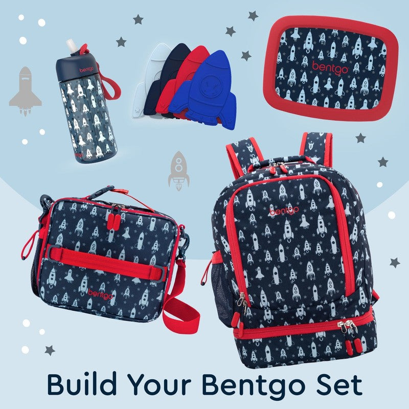 Kids Prints 2 In 1 Backpack & Insulated Lunch Bag   Blue Rocket5