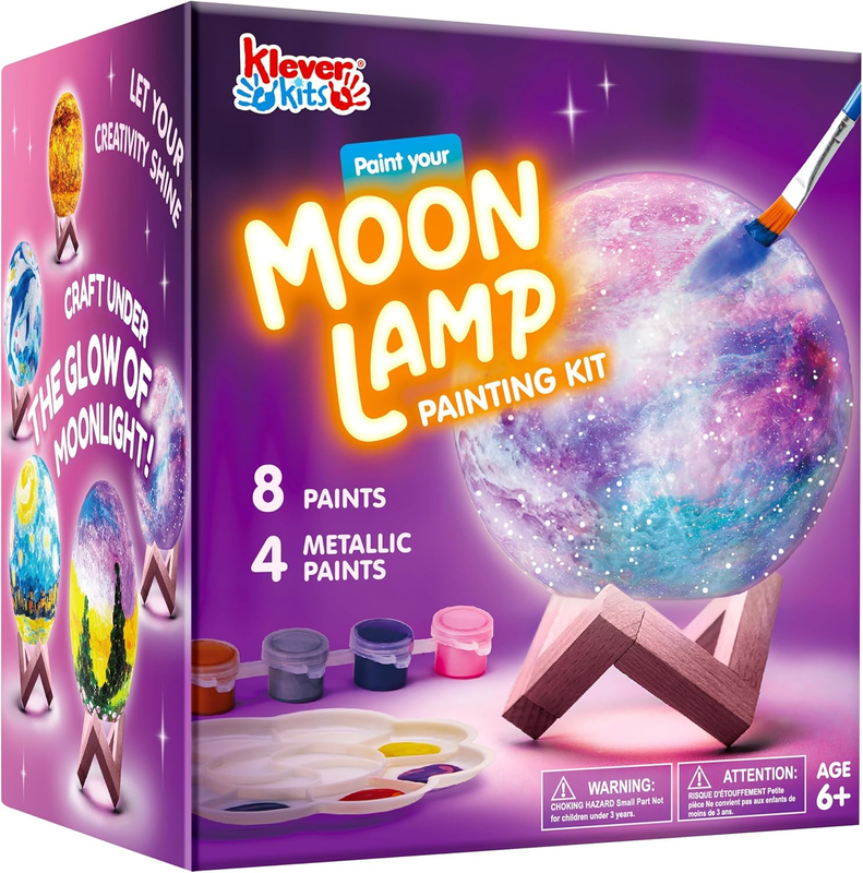 Paint Your Own 3D Moon Night Light Kit - Fun Arts & Crafts for Kids0