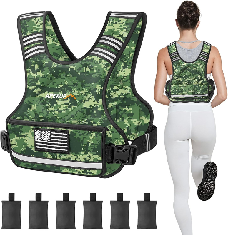 Adjustable Weighted Vest 4 10lb Strength Training Running Walking Unisex0