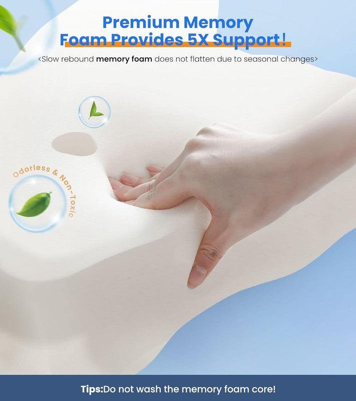 Ultra Pain Relief Cooling Pillow for Neck Support, Adjustable Cervical Pillow Co6