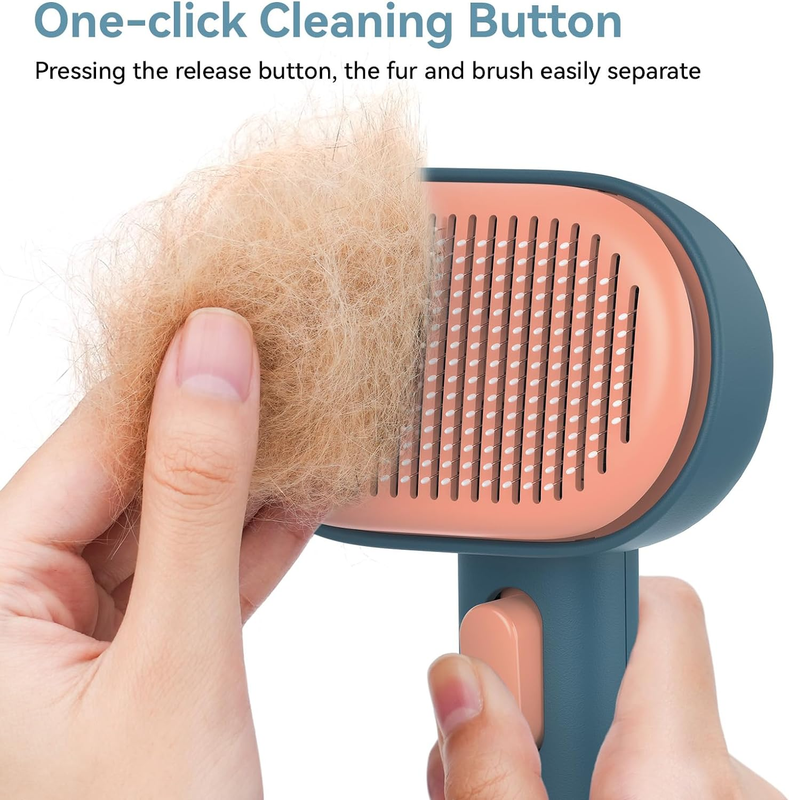 Self Cleaning Brush Deshedding Hair Remover Long Short Hair Pets Friendly Brush3