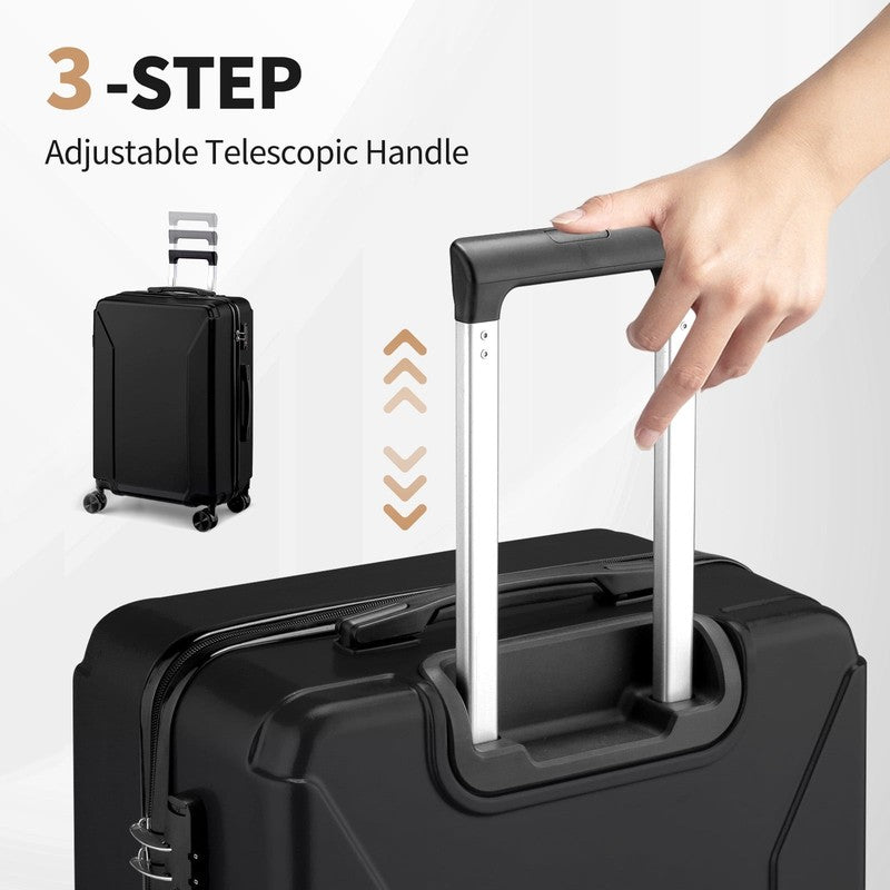 5-Piece Luggage Set with 8 Packing Cubes, Hard Shell Suitcase Set with Spinner W6
