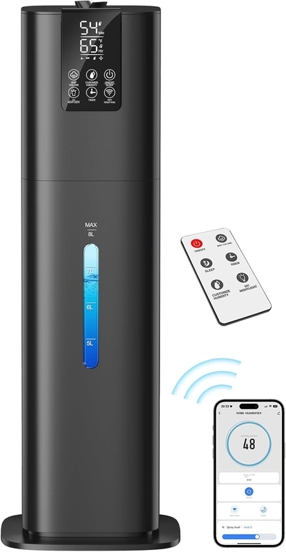 8L Smart Cool Mist Humidifier Large Room Top Fill App Remote Quiet 3 Speed9