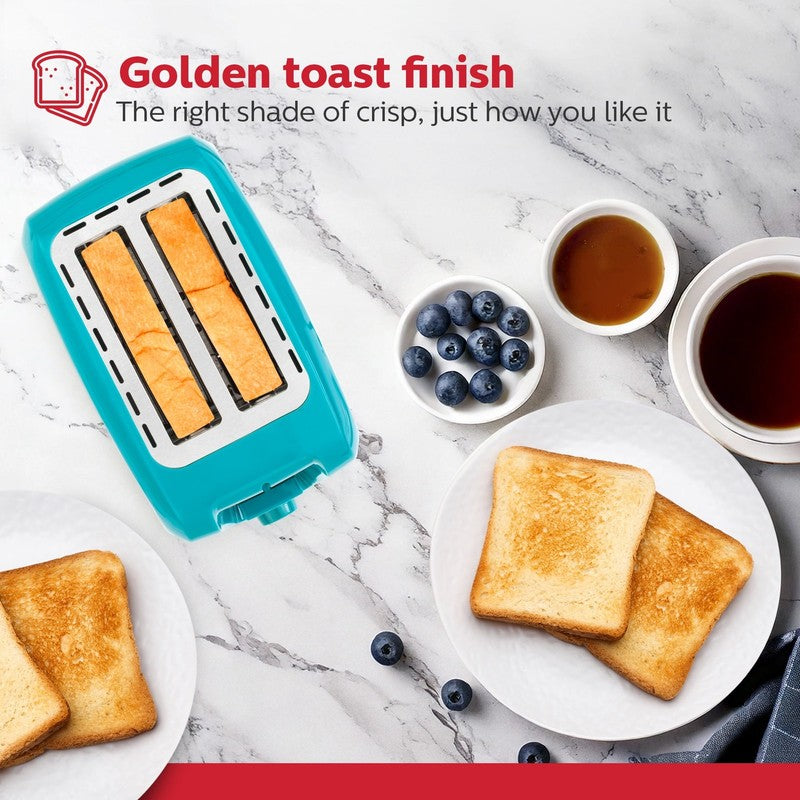 2-Slice Toaster Teal with Defrost and Reheat Function4