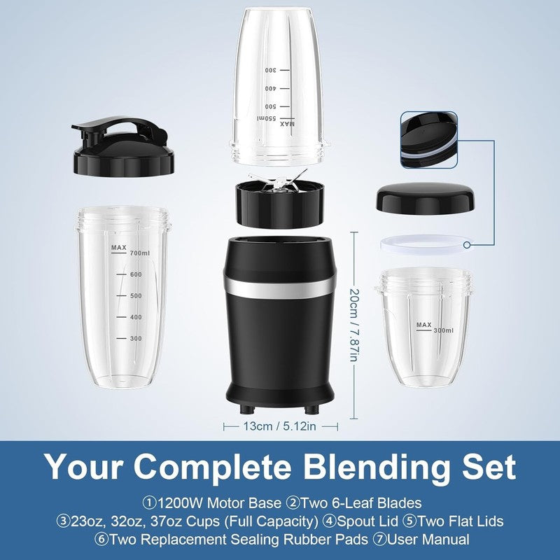 12 Piece Smoothie Blender Maker 25,000 RPM Personal Blender for Ice Crushing Smo6
