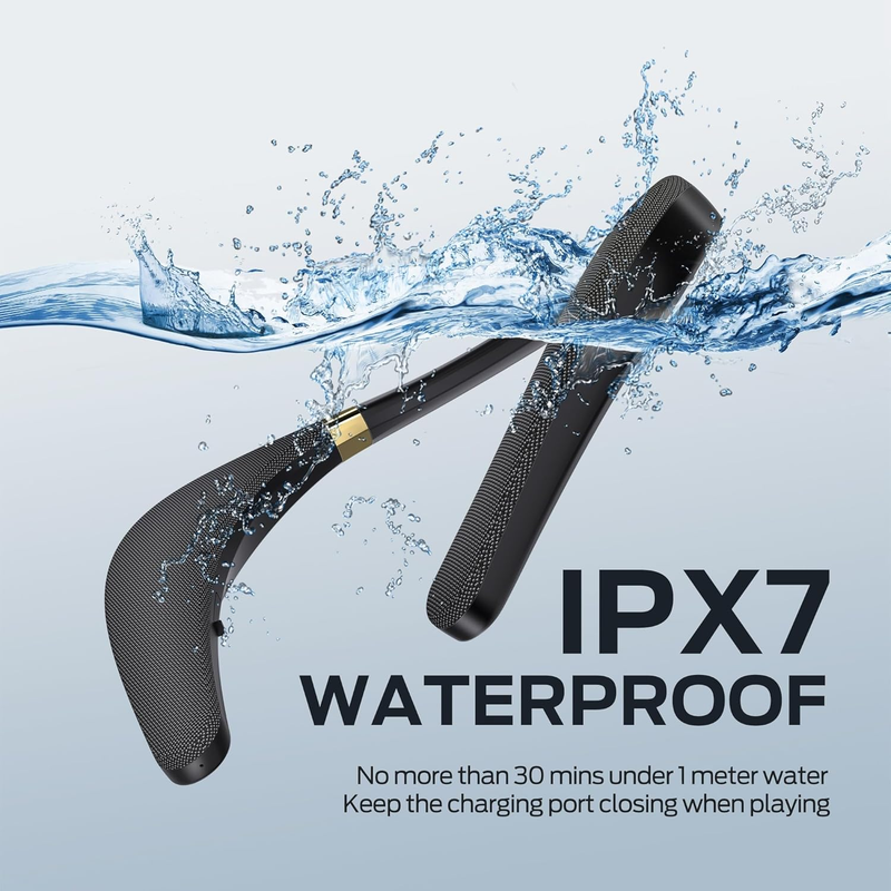 Boomerang Neckband Bluetooth Speaker, Neck Wireless Wearable Speaker with 12H Pl4