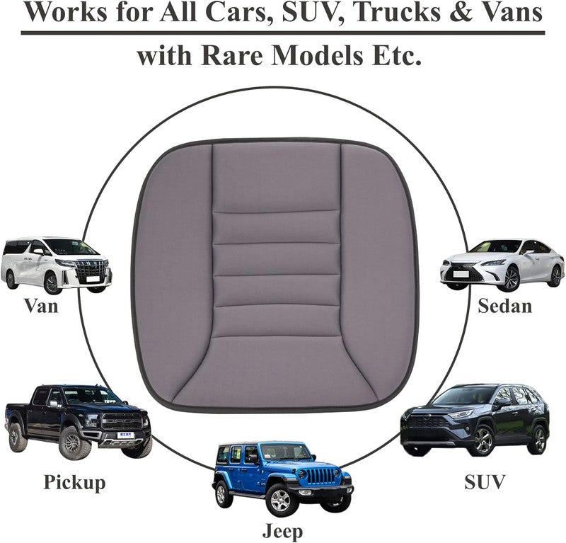 Car Seat Cushion 1.2" Memory Foam for Car & Office Chair – Dark Grey4