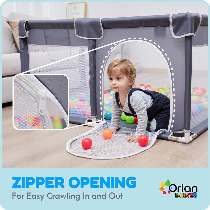 XL Baby Playpen 50x74 with 10 Balls & Carry Bag - Indoor/Outdoor Fun!5