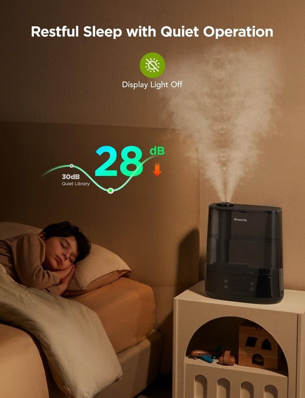 Smart Humidifier 6L Cool Mist WiFi Auto Mode 60H Quiet for Baby Plant Black4