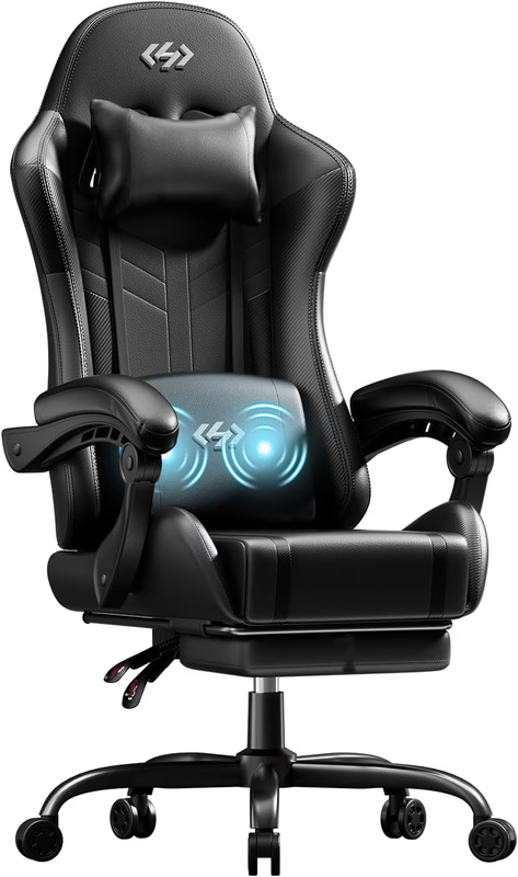 Gaming Chair with Pocket Spring Cushion, Gamer Chair with Lumbar Massage, Gaming8