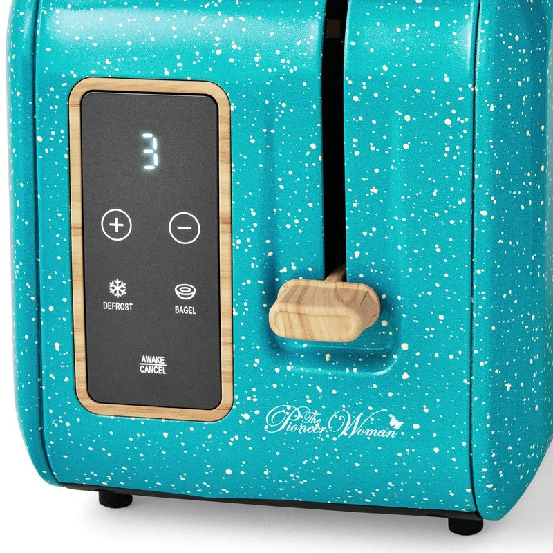 Digital 2 Slice Toaster Teal Speckle with Digital Display1