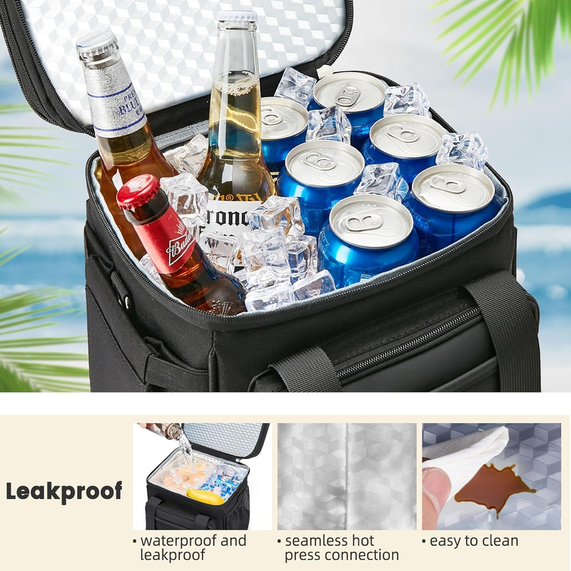 Insulated Lunch Bag & Box 15L Double Deck Reusable Cooler Tote Leakproof Large4