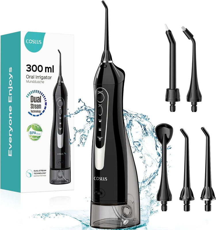 Portable Cordless Water Flosser - Rechargeable IPX7 Waterproof Teeth Cleaner0
