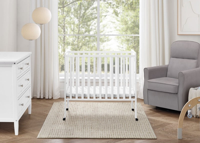 Lee Portable Folding Mini Crib with 1.5 Inch Mattress Greenguard Gold Certified1