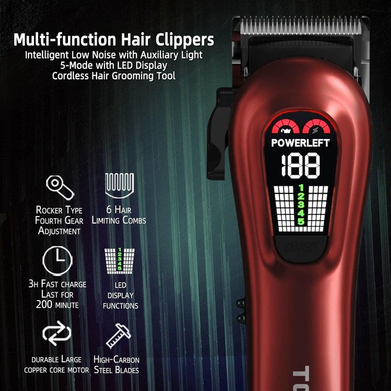 Professional Hair Clippers for Men | Corded & Cordless Barber Trimmer Kit1