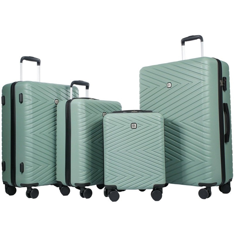 4 Piece Hardshell Luggage Set Hardside Lightweight Suitcase with TSA Lock Spinne4