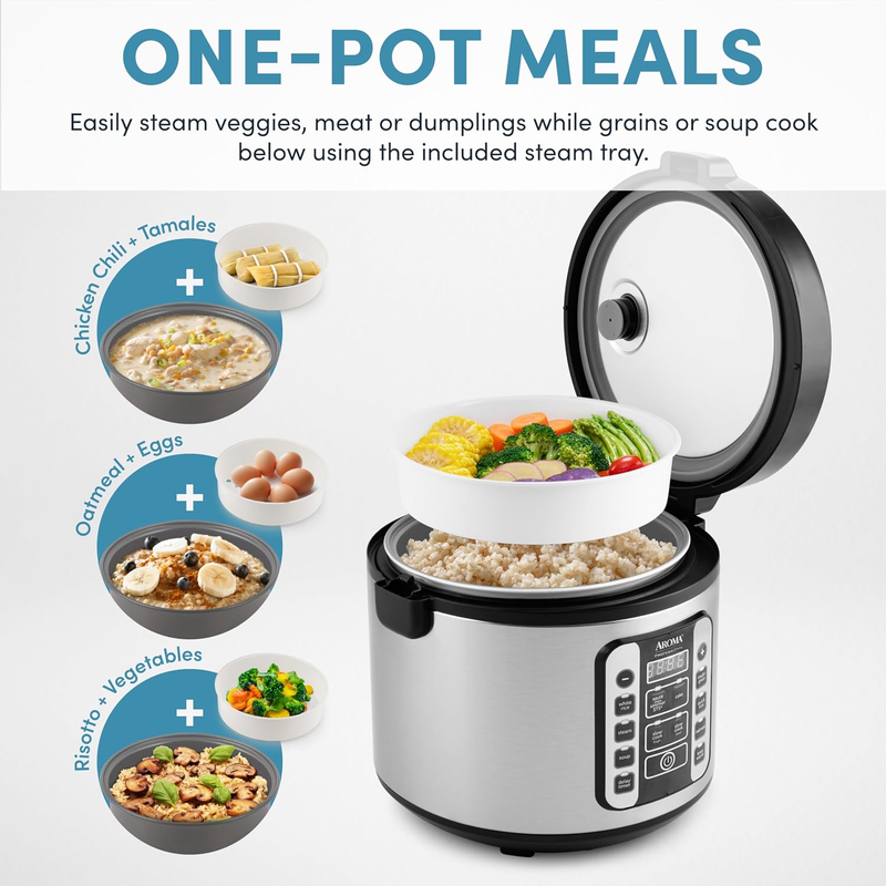 Housewares 5Qt 20 Cup Digital Rice Cooker Steamer Slow Cooker 10 Modes1