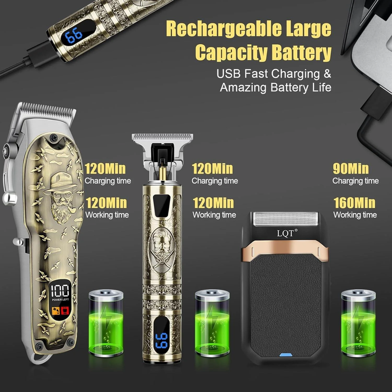 Professional Hair Clipper Set for Men Electric Shaver Razor Cordless Hair Cuttin2