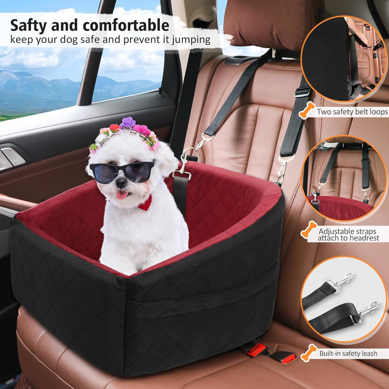 Dog Car Seat for Small Medium Dogs,Detachable Washable Dog Booster Seat under 302