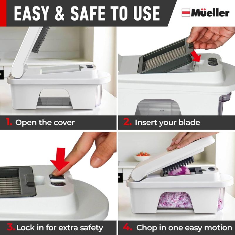 Pro Series 12 Blade Mandoline Slicer Vegetable Chopper Spiralizer White Gray6