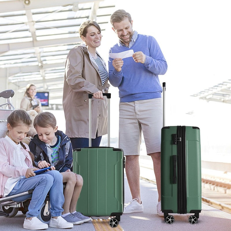 Carry on Luggage 24 Inch, ABS+PC Lightweight 65L Capacity Hardshell Suitcase wit6