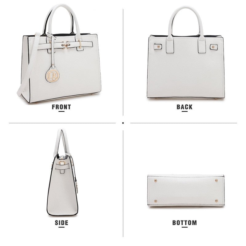 Women Satchel Handbag Top Handle Work Tote Shoulder Bag with Long Strap2