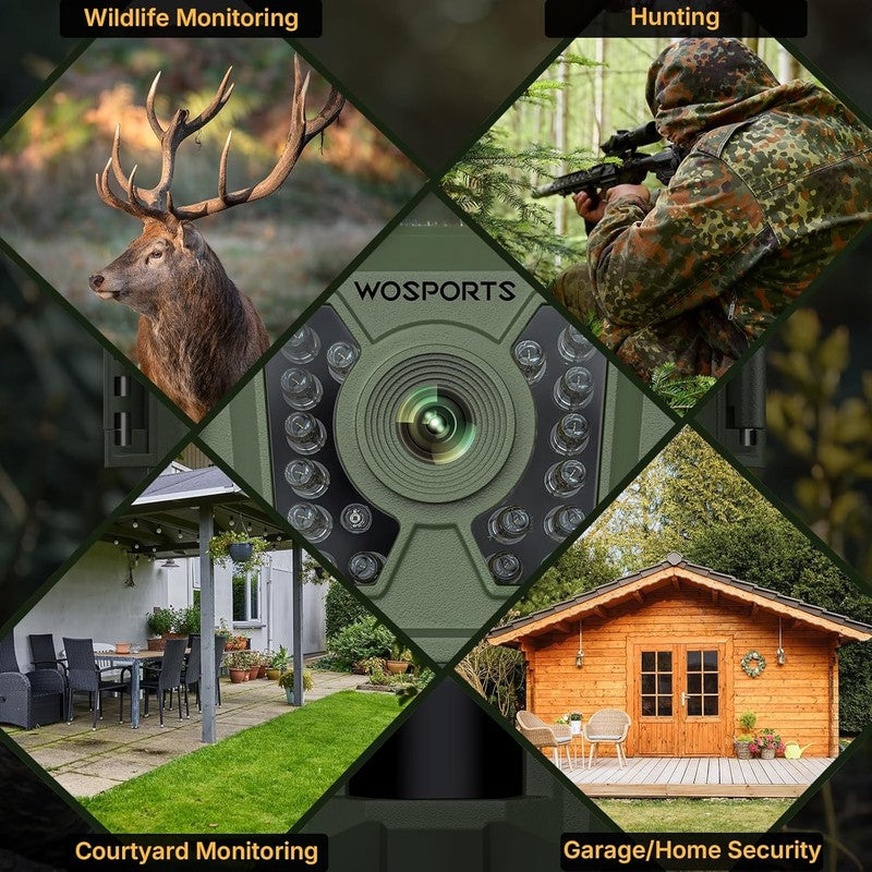 Mini Trail Camera 24MP 1080P Night Vision Hunting Cam for Wildlife5