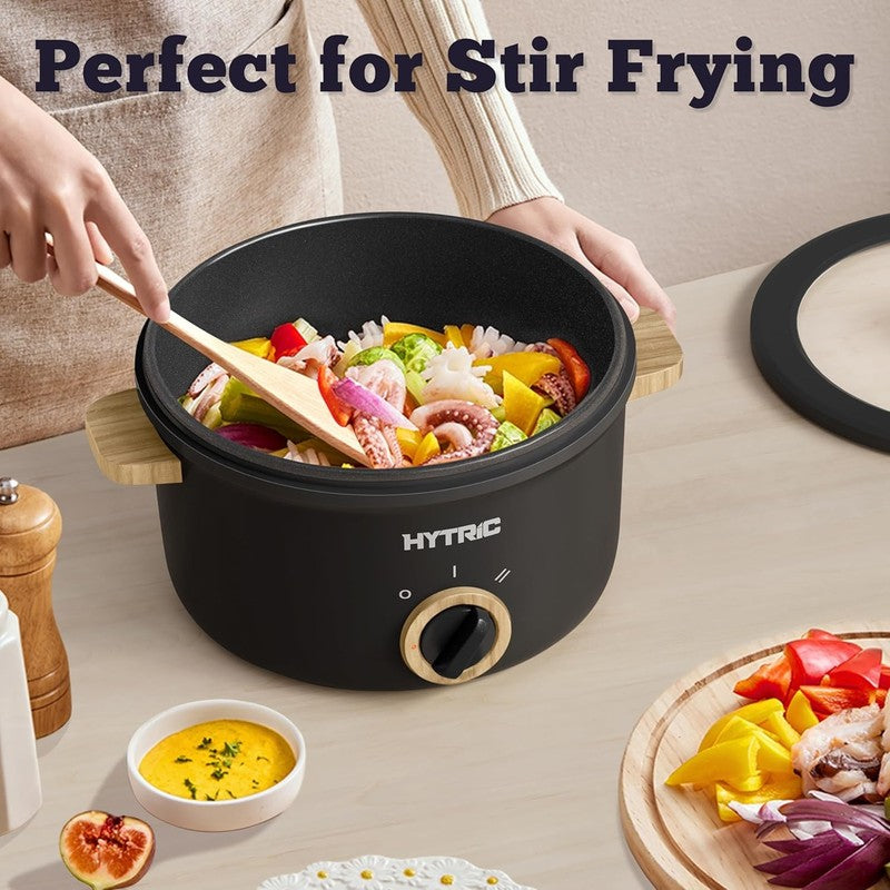 2.5L Electric Hot Pot Non Stick Multi Cooker Stir Fry Noodle Soup Portable Black4