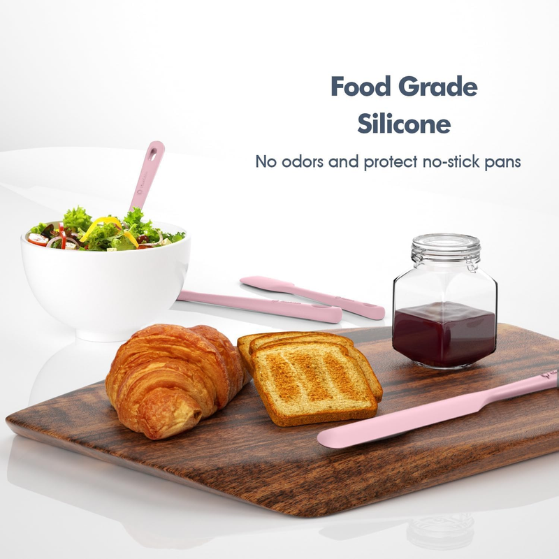 5 Piece Silicone Spatula Set Heat Resistant 600°F Nonstick Cookware7